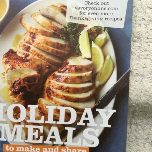 THANKSGIVING COOKBOOK HolidayRecipes +TurkeyPlaceCard Craft-SAVORY MAGAZINE 2017 - Picture 2 of 7